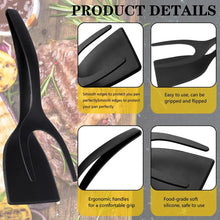 Load image into Gallery viewer, 2-in-1 Grip Flip Spatula Tongs - Non-Stick Nylon Egg Flipper &amp; Cooking Tool
