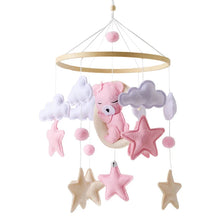 Load image into Gallery viewer, Crib Mobile Rattle Wooden Baby Bell with Felt Cartoon Bear Toys
