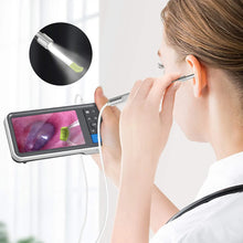 Load image into Gallery viewer, Digital Otoscope with 4.5 Inches Screen 3.9mm Ear Camera with 6 LED Lights 32GB Card Ear Wax Removal Tool Specula and 2500 mAh
