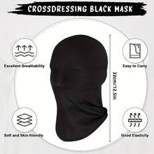 Load image into Gallery viewer, Black Full Face No Hole Cover Hat Women Men Army Tactical Cs Balaclava Cap Sun Uv Protection Bike Motorcycle Multi-Hole Ski Mask
