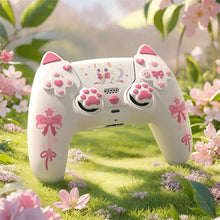 Load image into Gallery viewer, PlayVital Silicone Cover w/Joystick Caps and Sticker for ps5 Controller,  for ps5 Charging Dock - Sweetheart Kitty Black

