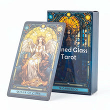 Load image into Gallery viewer, Stained Glass Tarot Card Deck – 78 Cards for Family &amp; Divination
