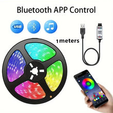 Load image into Gallery viewer, RGB LED Strip Light SMD 5050 USB Remote&amp;APP Control Bluetooth Flexible Tape Diode Ribbon for TV Backdrop Living Room Bedroom
