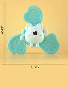 Baby Bath Toys Funny Bathing Sucker Spinner Suction Cup Cartoon Rattles Fidget Educational Toy Montessori Children Boy Girl Gift