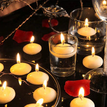 Load image into Gallery viewer, 6/10/16Pcs Unscented Floating Candles – Romantic Soy Wax Discs for Valentine's Day, Weddings, Parties, and Home Décor
