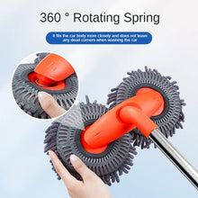 Load image into Gallery viewer, LEIBOO Car Washer Mop Foam Wash Chenille Brush Double Brush Head Roof Window Cleaning Maintenance Three-Section Telescopic Mop
