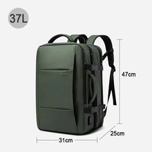 Load image into Gallery viewer, Expandable Business Backpack for Men - 17.3" Laptop, USB, Waterproof Travel Bag

