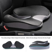 Load image into Gallery viewer, Orthopedic Memory Foam Seat Cushion – Non-Slip Tailbone &amp; Sciatica Relief Pillow for Office Chair and Car Seat
