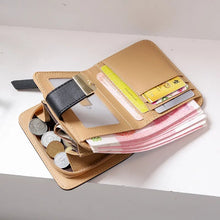 Load image into Gallery viewer, Fashion Women&#39;s Purse Short Zipper Wallet Women Leather 2023 Luxury Brand Small Women Wallets Clutch Bag With Hollow Out Leaves
