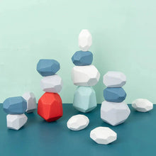 Load image into Gallery viewer, Wooden Sorting Stacking Rocks Montessori Toy
