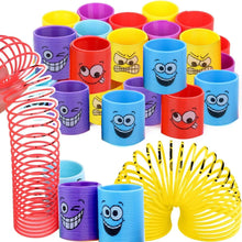 Load image into Gallery viewer, 12PCS Smiling Face Rainbow Spring Toys – Mini Magic Coil Fidgets for Kids | Stress Relief Party Favors in Random Colors
