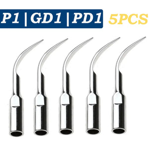 5PCS Dental Scaler Tips Fit EMS Woodpecker Ultrasonic Scaler Handpiece Dental Ultrasonic Scaler Scaling Tip