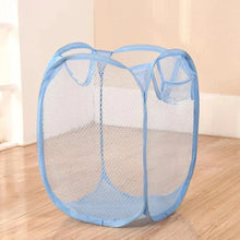Load image into Gallery viewer, Folding Laundry Storage Basket – Mesh Household Clothes &amp; Toy Organizer
