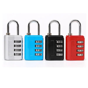 4 Digits Password Code Combination Padlock Aluminum Alloy Suitcase for Luggage Travel Code Lock Code Keyed Anti-thieft Lock