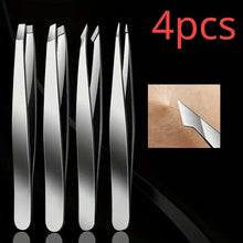 Load image into Gallery viewer, 4pcs Set Professional Tweezers Set Perfect For Eyebrow Hair Removal Splinter Very Effortless and Relaxed to Remove for women
