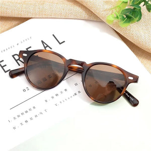 Oliver Brand OV5186 Retro Round Polarized Sunglasses Men Women's Outdoor Driving Sunglass Classic Acetate Trending Sun Glasses