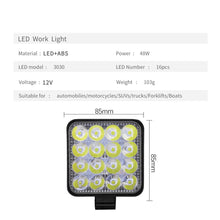 Load image into Gallery viewer, 4 PCS 12V LED Light Bar 48W Mini LED Work Light Off Road Spotlight for Jeep Truck 4X4 Car SUV ATV Barra LED Headlights
