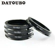 Load image into Gallery viewer, DATOUBO 4 pcs Black Plastic car wheel 73.1 - 57.1mm, 73.1-56.1mm, 73.1 to 64.1  hub centric rings,car accessories. Retail price.
