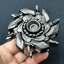 Load image into Gallery viewer, EDC Open Armor Metal Spinning Top – Magnetic Fidget Slider Toy for Adults | Stress Relief Spinner with Mecha Design &amp; Smooth Rotation
