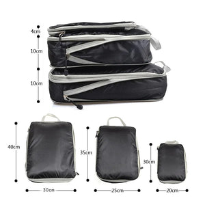 Travel Luggage Organizer Compression Packing Cubes for Carry on Luggage Large Capacity Suitcase Bags Set Waterproof Storage Bags