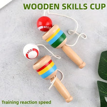 Load image into Gallery viewer, Montessori Wooden Skill Sword Cup Toy – Educational Throw &amp; Catch Game
