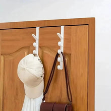 Load image into Gallery viewer, 1pc Bedroom Door Hanger Clothes Hanging Rack Over The Door Plastic Home Storage Organization Hooks, Purse Holder For Bags Rails
