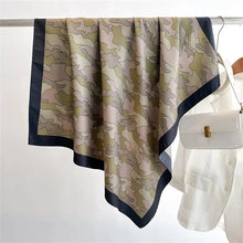 Load image into Gallery viewer, 90x90cm Square Silk-Feel Scarf – Luxury Women’s Shawl &amp; Head Wrap
