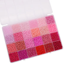 Load image into Gallery viewer, 5200Pcs Glass Rice Beads Jewelry Making Kit – 24-Grid Box for DIY Bracelets, Earrings &amp; Kandi Accessories | Handmade Craft Supplies Set
