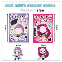 Load image into Gallery viewer, 8Sheets Children DIY Puzzle Sticker Games K-POP DEMON HUNTERS Make A Face Funny Assemble Jigsaw Stickers Kids Educational Toys
