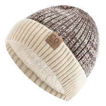 Load image into Gallery viewer, New Unisex Two-Tone Winter Hats Add Fur Lined Men And Women Fashion Warm Beanie Cap Casual Winter Knitted Hats
