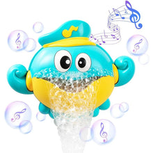 Load image into Gallery viewer, Baby Bath Toys Bubble Machine Crabs Frog Music Kids Bath Toy Bathtub Soap Automatic Bubble Maker Baby Bathroom Toy for Children
