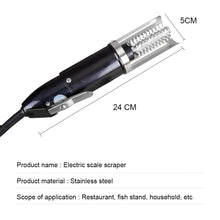 Load image into Gallery viewer, 120W Electric Fish Scaler Fishing Scale Fish Cleaning Tools Fish Scale Remover Fish Scales Scraper Descaler Seafood Cleaner Tool
