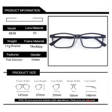 Load image into Gallery viewer, Super Light Rubber Titanium Glasses – Square Prescription Frame Unisex
