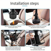 Load image into Gallery viewer, ABS Material Waterproof Car Cup Holder Mount for Tablets and Phones, Heavy Duty Expandable Base for Auto Vehicles

