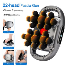 Load image into Gallery viewer, 22-Head Fascia Gun High-Frequency Vibration Body Massage Gun Back and Waist Massager Neck Shoulder Massager Muscle masajeador
