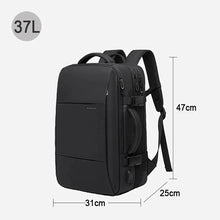 Load image into Gallery viewer, Expandable Business Backpack for Men - 17.3" Laptop, USB, Waterproof Travel Bag
