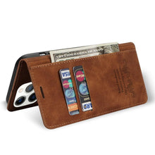 Load image into Gallery viewer, Wallet Skin Friendly Magnetic Flip With Card Slot Leather Case For iPhone 14 Pro Max 13 12 11 SE X XR XS Max Popular PU Leather Impact Resistant Built-In Magnet Card Holder Pockets Stand Function
