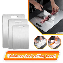 Load image into Gallery viewer, 316 Stainless Steel Chopping Board – Thickened Double-Sided Antibacterial Cutting Board for Kitchen &amp; Dough Kneading
