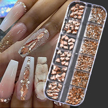 Load image into Gallery viewer, 100/50cm Luxury Crystal Chain Nail Charms - 1.5/2mm Clear &amp; AB Diamond Nail Art Decoration
