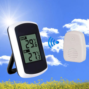 433MHz LCD Digital Wireless Ambient Weather Station Indoor Outdoor Temperature Thermometer Humidity Sensor Display Temperature