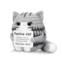 Load image into Gallery viewer, Funny Crochet Emotional Support Coffee Doll With Card Desktop Ornament Handmade Knitted Coffee Dolls Christmas Gifts Home Decor
