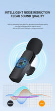 Load image into Gallery viewer, Basix Wireless Lavalier Microphone Audio Recording Mini Replaceable Windproof Wool Microphone for iPhone16 Shoot vlog YouTube
