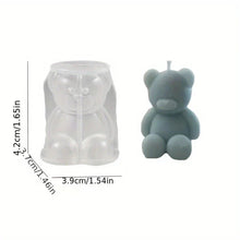 Load image into Gallery viewer, Silicone Bear Mold – Cute 3D Animal Candle, Soap &amp; Resin Mold for DIY Crafts, Aromatherapy &amp; Home Décor
