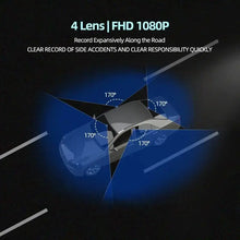 Load image into Gallery viewer, Car camera 3 inch car recorder left and right 4 channels 4 screens, 24 hours for the vehicle to record parking monitoring, multi
