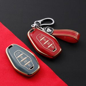 Soft TPU Car Remote Key Case Cover Shell Holder Auto Keychain For Chery Jetour X70 X90 X95 Plus Protector Accessories