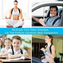Load image into Gallery viewer, Adjustable Back &amp; Shoulder Posture Corrector – Clavicle Spine Support Belt for Neck, Upper Back &amp; Hunchback Correction
