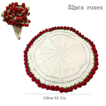 Load image into Gallery viewer, 1pcs Finished Flower Bouquet Blanket Soft and Lightweight Knitted Throw Blankets for Birthday Wedding Valentine’s Day Home Decor
