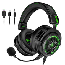 Load image into Gallery viewer, EKSA E5000 Pro Gaming Headphones for PC/PS4/Xbox/Switch, 7.1 Wired Headset Gamer with ENC Mic, USB/Type C/3.5mm Detachable Cable
