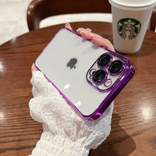 Load image into Gallery viewer, Luxury Square Transparent Case For iPhone  11 Pro Max Mini XR X XS Max 8 7 Plus Silicone Cover Protection Non-Yellowing Shockproof Phone Case for iPhone Elegant Transaprent Design For Iphone
