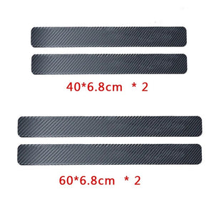 4PCS 60x6.8cm Car Door Sill Anti Kick Stickers Scuff Anti Scratch Carbon Fiber Auto Door Sticker Car Accessories Car Styling